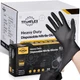Nitrile Gloves Heavy Duty 6 mil Large 1000ct Black Textured TitanFlex Work