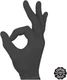 Black Gloves - Latex Free, Powder Free, Textured, Disposable, Non-Sterile - Fing