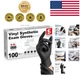 Latex-Free Disposable Exam Gloves - 4 Mil, Waterproof, X-Large Black Pack of 100