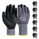 Ptcol Safety Work Gloves Micro-Foam Nitrile Coated-6 Paris Seamless Knit