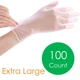 WALLY PLASTIC PREMIUS DISPOSABLE VINYL GLOVES, 100 COUNT, XL - CLEAR