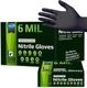 1000 ct Inspire Black Nitrile Gloves Heavy Duty 6 Mil Nitrile Chemical Resistant