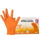 8 Mil Disposable Nitrile Rubber Gloves 100 Count Orange Medium