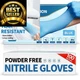 Medguy Powder-Free Nitrile Exam Gloves, 4.5 Mil, 100 Medium, Medium (Blue) 
