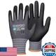 KAYGO MicroFoam Nitrile Coated Safety Work Gloves 3 Pairs KG18NB Seamless Knit