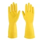 IUCGE Yellow Rubber Cleaning Gloves, 6 Pairs, Medium