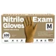 SUP Nitrile Gloves, PowderFree, Food Safe, 100 Count, Medium, Tan