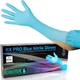 Blue Nitrile Disposable Gloves, Latex Free, 8.5Mil, Extended Cuff, Ambidextrous