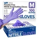 Supmedic Nitrile Exam Gloves, 3.5 Mil Medium, Medium (Blue Violet) 