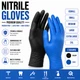 Black Blue Nitrile Gloves Disposable Powder Free Latex Free Medical Exam XS-2XL