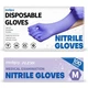 Medguy Medical Nitrile Exam Gloves, 4 Mil Medium, Medium (Blue-violet) 