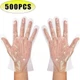 Disposable Gloves Clear Transparent Plastic Latex Free Food Prep Safe Gloves