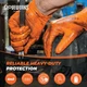 GLOVEWORKS HD Orange Nitrile Disposable Gloves 8 Mil Raised Diamond Texture 1000