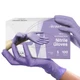 Lilac Nitrile Disposable Gloves - 100 Count - 3 Mil Nitrile Gloves Small - Po...
