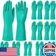 Potchen 20 Pairs Chemical Resistant Heavy Duty Thick Nitrile Gloves Bulk