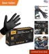 Black Nitrile Exam Gloves - Heavy Duty, 6-mil, Latex-Free, Food Safe (100 Count)