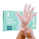 GUSTO [500 Count Disposable Poly Gloves for Food 500 (Pack of 1), Clear 