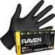 SAS Safety 66519 Raven Powder-Free Disposable Black Nitrile 6 Mil Gloves, Extra