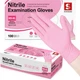 Schneider Nitrile Exam Gloves, 4-mil Medical Gloves Small, Cherry Blossom 