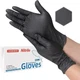 6 Mil Black Disposable Medical Exam Nitrile  Gloves -Latex & Powder Free, 100 ct