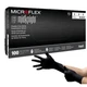 Ansell MK-296 XL Microflex MidKnight Black Nitrile Gloves Powder-Free Box of 100