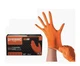 1- GLOVEWORKS HD Orange Nitrile Disposable Gloves 8 Mil XL size box of 100