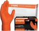GLOVEWORKS HD Orange Nitrile Gloves, 8 mil Nitrile Disposable Gloves with Raised