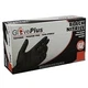 Ammex AMXGPNB46100 Gloveplus Powder Free Textured Black Nitrile Gloves - Large