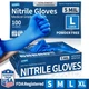 Disposable Nitrile Exam Gloves, 5 Mil Blue, Powder-Free Heavy Duty Clean Glove