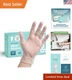Ambidextrous, Powder-Free Vinyl Gloves - Clear, 100 Count for Cooking & Cleaning
