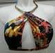 Sauvage Coral Reef Floral Scarf Top W Gold Adj.  Med #4404L