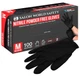 Black Nitrile Disposable Gloves, Box of 100, Medium, 4 Mil Thick - Latex Free