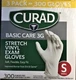 CURAD Basic Care 3G Stretch Vinyl Exam Gloves SMALL 300 Count - NIB