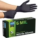 Inspire Black Nitrile Gloves 6 Mil Chemical Resistant Disposable