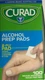 Curad 100 ct Alcohol Prep Pads 2-ply with 70% Isopropyl New Ships N 24 Hours