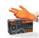 Strength Nitrile Industrial Orange Gloves, 8 Mil, Diamond Texture Disposable ...