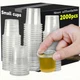 200 pcs Mini Plastic Shot Glasses Disposable Small Cups，Clear Communion C