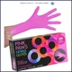 Molded Pink Nitrile Gloves, Disposable and Durable for Tattoo and Salon Work