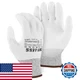 Majestic 37-3435 White Cut-Less Diamond Seamless Knit Glove Polyurethane Palm