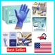 XL Blue Disposable Nitrile Gloves - 4 Mil, Waterproof & Powder-Free, 100 Count