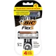 BIC Flex 5 Men's Disposable with 5 Blade Razors, Longer 4 Count (Pack of 1) 