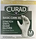 CURAD Basic Care 3G Stretch Vinyl Exam Gloves MEDIUM 300 Count - NIB