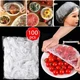 100PCS Disposable & Reusable Plastic Bowl Covers &ndash; Stretchable Food Storage Lids