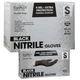 ForPro Disposable Nitrile Gloves, Black, Small, 1000~Count, 4 Mil