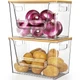 Delamu 2 Set Pantry Organizers and Storage, Trash Bag Holder 2pack, Clear