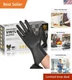 Black Vinyl Gloves, Food Grade Gloves Disposable Latex Free & Powder Free, Gu...