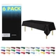 ZIMPLEWARE Premium Black Plastic Table Cloth Disposable (6 Pk) Plastic Tablec...