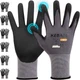Kebada W2 Micro-Foam Coated Touchscreen Work Gloves, Enhanced Grip, 6 Pairs, Sma