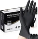 Nitrile Exam Gloves, Black Latex Free Powder Free Disposable Gloves for Medical,