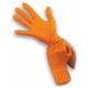 Super tough orange 8mil powder free nitrile disposable gloves with aggressive di